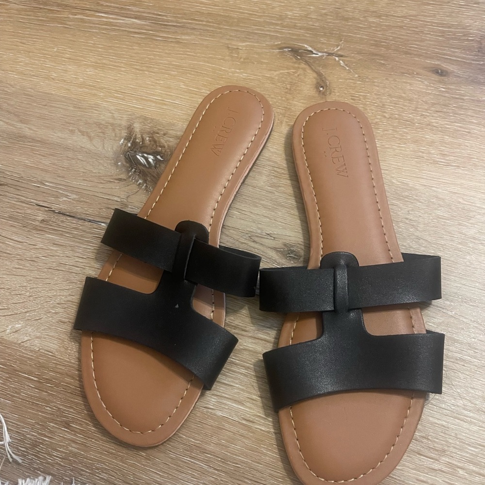 Like NEW J. Crew black sandals.